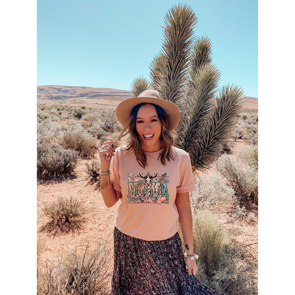 Mama Cowgirls Shirt, Leopard Western Shirt, Desert Shirt, Cactus Shirt, Cowgirl Shirt, Wild West Shirt, Country Girl Shirt, Mothers Day Gift.jpg