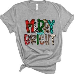 merry and bright christmas shirt, merry christmas tshirt,holiday shirt,christmas shirt,merry and bright, christmas shirt
