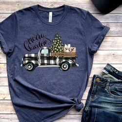 merry christmas truck,christmas tree shirt, merry christmas, christmas matching family shirt, christmas truck family shi