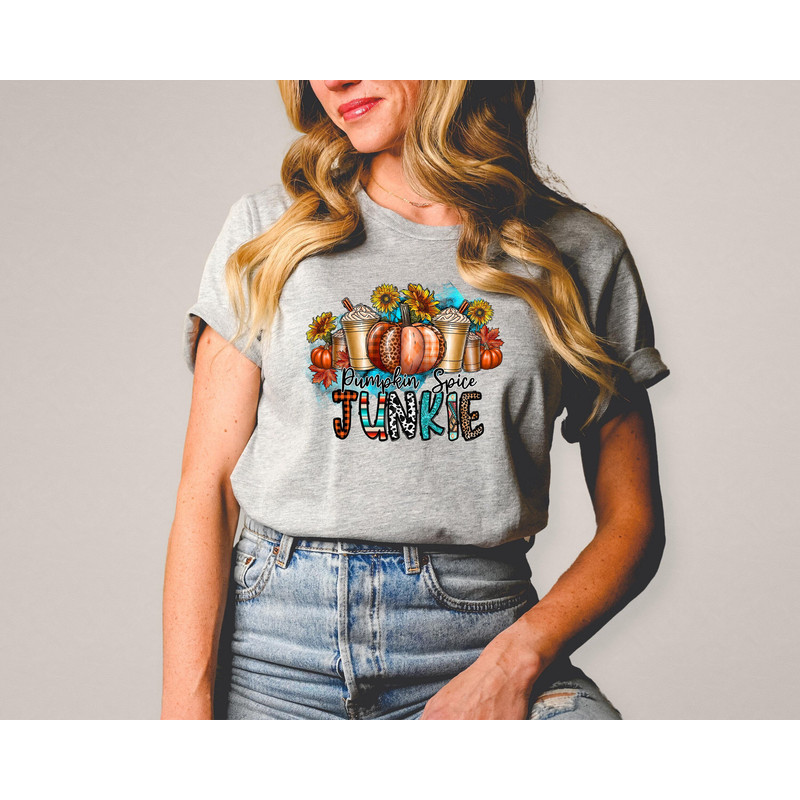 Pumpkin Spice Junkie Shirt Fall Coffee Shirt Pumpkin Spice Gift Fall Shirt Pumpkin Shirt Retro Thanksgiving Shirt Vintage Natural Tee.jpg
