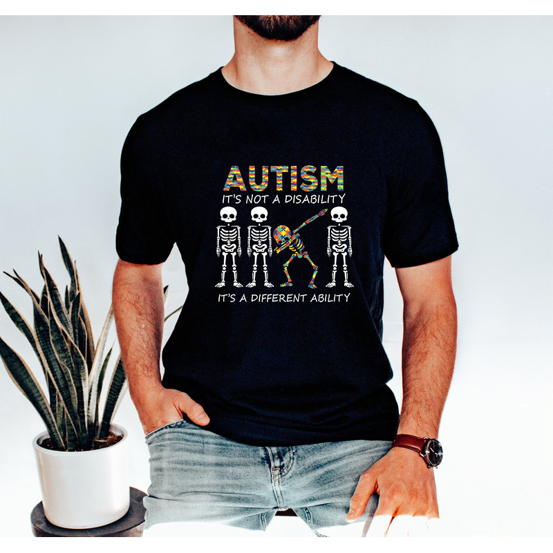 Skeleton Autism Shirt, Autism Awareness Shirt, Be Kind Shirt, Puzzle Shirt, Neurodiversity Shirt, Inclusion Shirt, ADHD Shirt, Mental Health.jpg