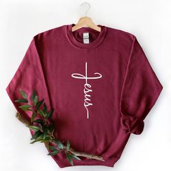 jesus sweatshirt, christian sweatshirt, religious sweatshirt, christian mom sweatshirt, jesus hoodie, gift for women, ch