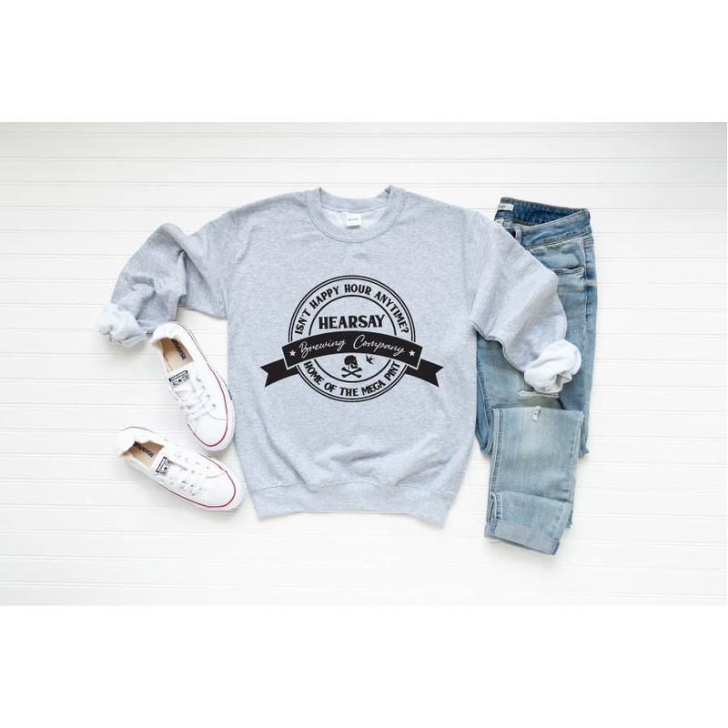 Johnny Depp Sweatshirt Johnny Depp Hearsay Brewing Company Home of the Mega pint Isn't Happy Hour Anytime Justice for Johnny 6.jpg