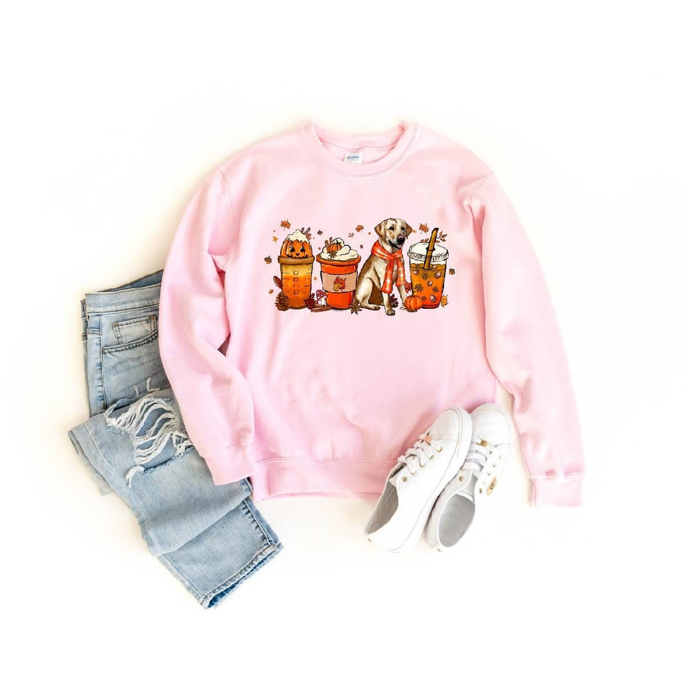 Labrador Fall Sweatshirt, Labrador Halloween Shirt, Labrador Dog shirt, Halloween Labrador Hoodie, Labrador pumpkin dog, Dog Mom sweatshirt.jpg