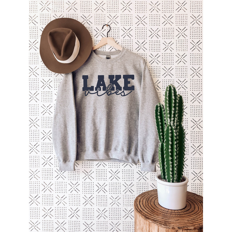 Lake Vibes Sweatshirt Lake Vibes Hoodie Lake Lover Camp Life Happy Camper Camping Hoodie Lake Life Family Camping Camper.jpg