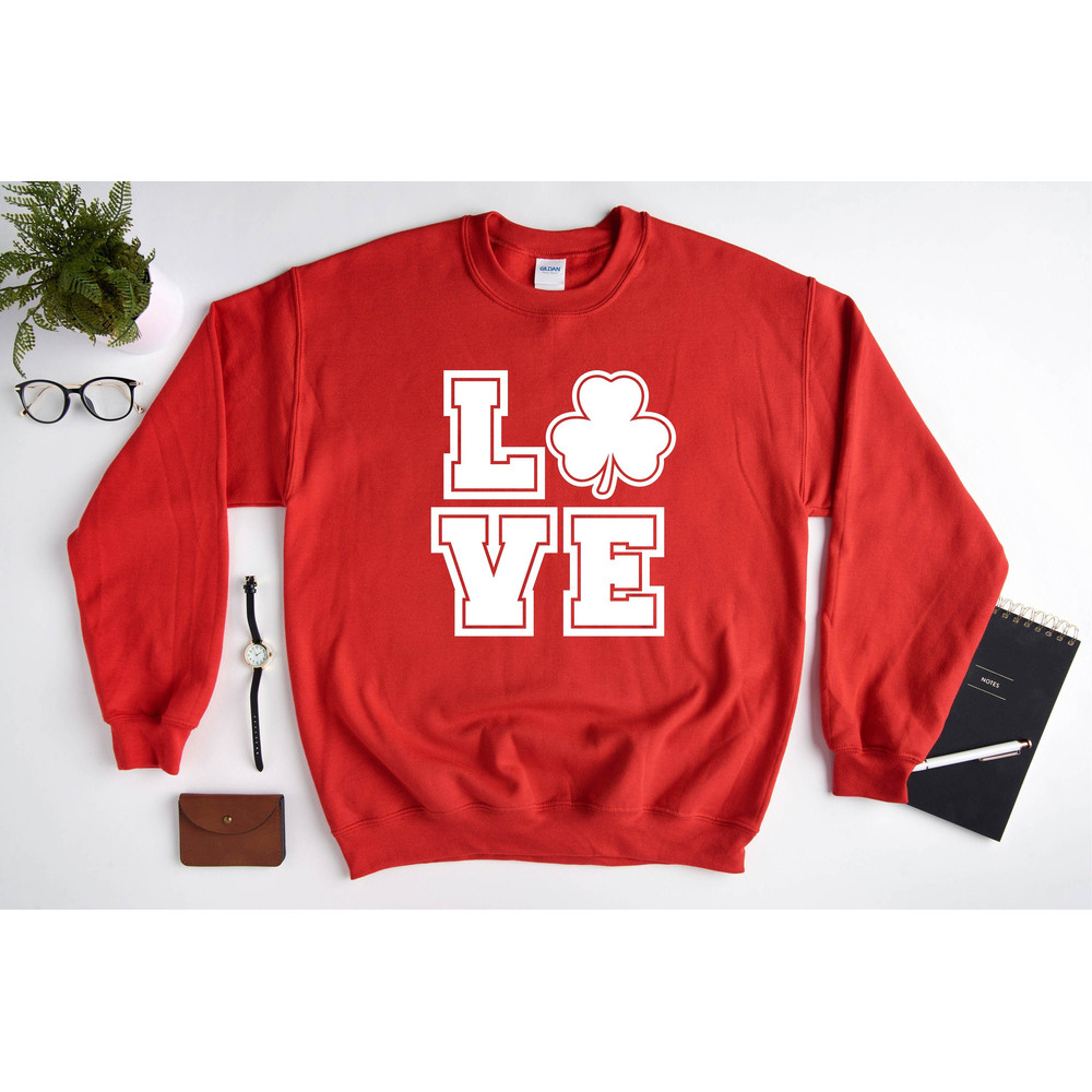 Love Shamrock Sweatshirt St Patrick's Day Sweatshirt Shamrock Heart Hoodie St Patty's Shirt St Patrick's Women Shirt Shamrock Sweathirt.jpg