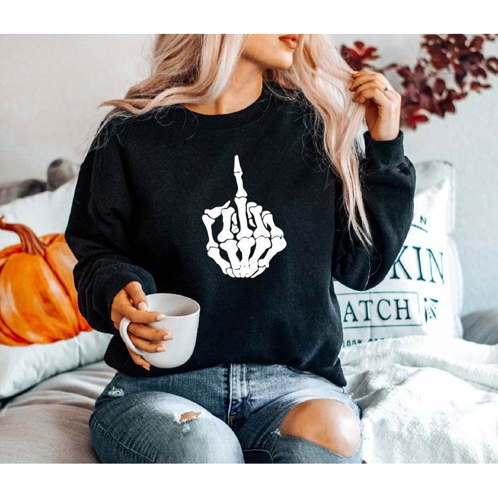 Middle Finger Sweatshirt,Halloween Sweatshirts,Halloween Party,Halloween Crewneck,Halloween Sweater,Halloween Sweatshirts For Women,Skeleton.jpg