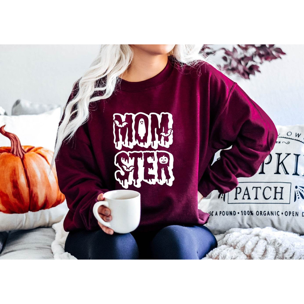 Momster Sweatshirt,Halloween Sweatshirt,Ghost Shirt,Halloween Party,Halloween Crewneck,Halloween Sweater,Spooky Season,Pumpkin Tee,Mom Shirt.jpg