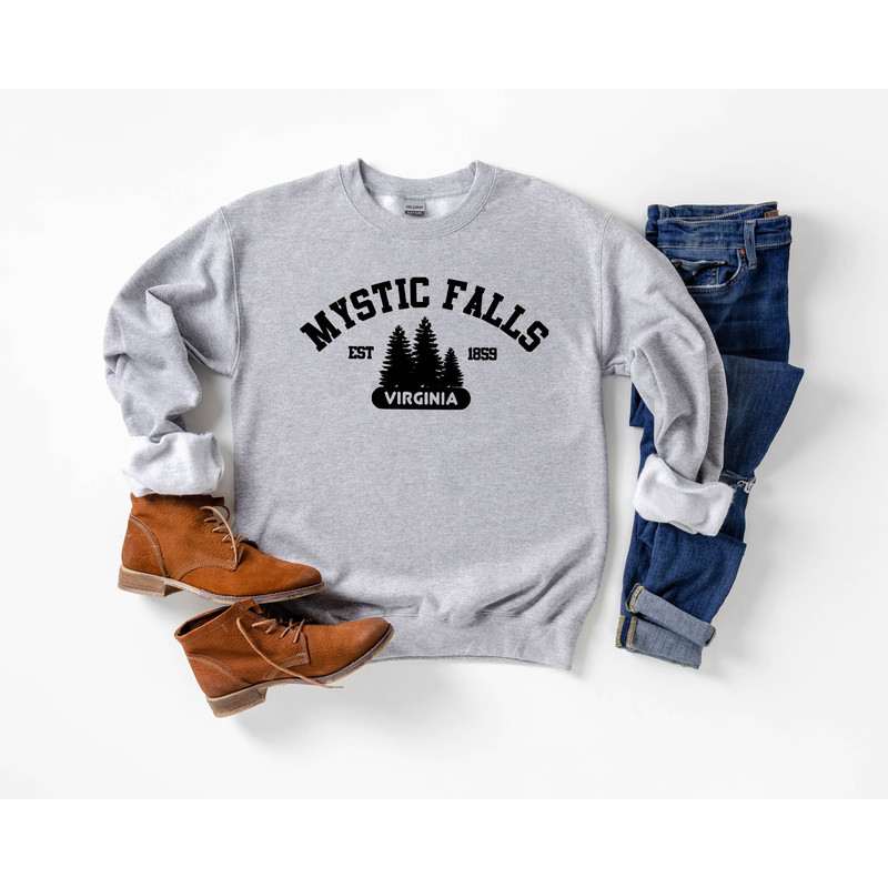 Mystic Falls Virginia Sweatshirt Salvatore Shirt Stefan Shirt Damon Sweater Sweater for Virginia Virgina Shirt Vampire Fan Gift.jpg