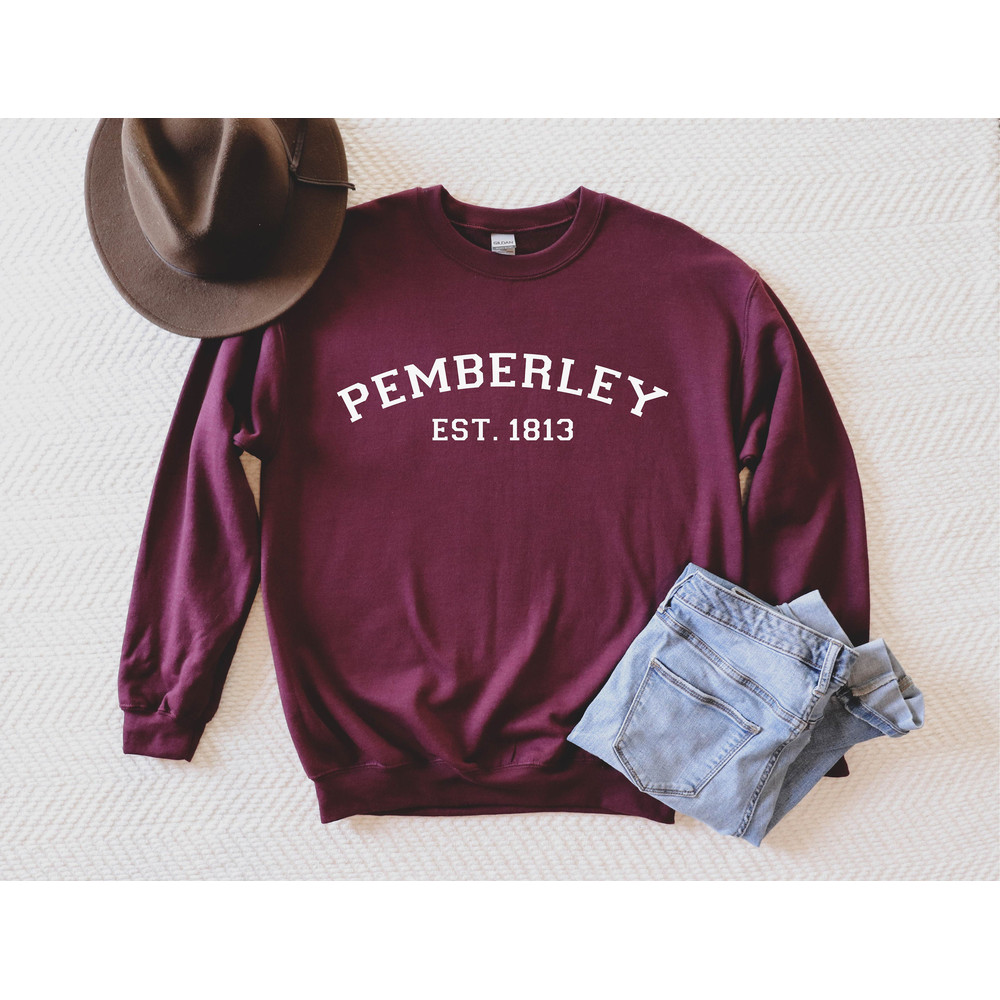 Pemberley Sweatshirt Jane Austen Sweatshirt Pride and Prejudice Jane Austen Gifts Bookish Gift Sweatshirt Mr DarcyElizabeth Bennet.jpg