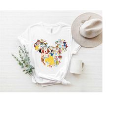 snow white mickey head shirt, disney snow white and seven dwarfs, disney princess tee, disney birthday shirt, disneyland
