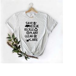 save the bees clean the ocean shirt, plant more trees tee, environment t-shirt, planet lovers shirt , recycle shirt, mot