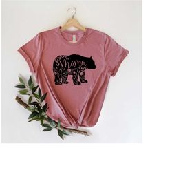 mama bear shirt, floral mama bear shirt, mothers day shirt mom shirts , baby shower gift, gift for mothers, funny mom sh