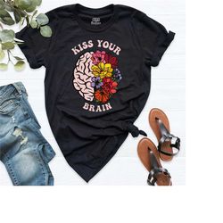 teacher shirts, kiss your brain shirt, teacher appreciation gift, funny teacher t-shirt, sped teacher tee, teaching squa