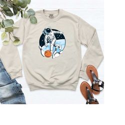 bowling shirt, astronaut bowling sweatshirt, funny bowler shirt, gift for bowling lover, bowling lover graphic shirt