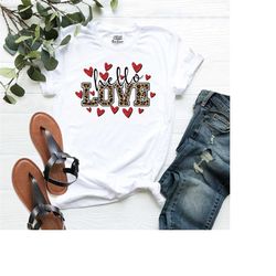 hello love valentines day shirt, love hearts shirt, leopard print shirt, valentines day shirt, hearts love shirt, cute v