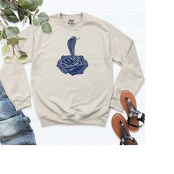 roses cobra sweatshirt, snake graphic shirt, gothic outfit, king cobra venomous snake fangs tee, reptile wild animals lo