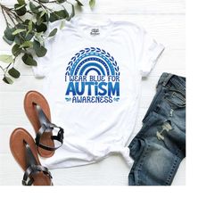 autism awareness shirt, autism t-shirt, autism mom tee, autism blue ribbon shirt, we wear blue for autism awareness tee,