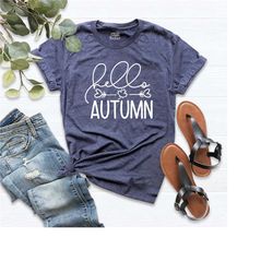 hello autumn shirt, hello fall shirt, i love fall shirt, fall lover shirt, fall thanksgiving tee, autumn season shirt, c
