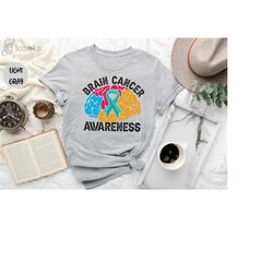 cancer awareness for brain cancer warrior, fighter survivor, grey ribbon shirt for brain cancer, supportive shirt, cance