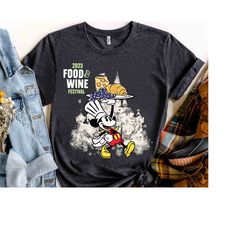 mickey mouse chef shirt, disney epcot center world tour 1982 food and drink around the world tee, food and wine festival