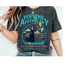 disney poppins apothecary mary poppins quotes retro shirt, walt disney world magic kingdom holiday unisex t-shirt family