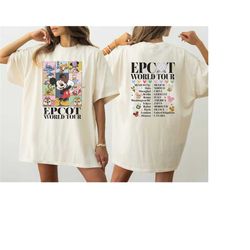 disney epcot world tour shirt, drink around the world shirt, snack around world, mickey and friends epcot center 1982, d