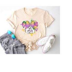 disney castle mardi gras shirt,magic kingdom shirt,minnie mardi gras shirt,womens mardi gras shirt,disney gras carnival