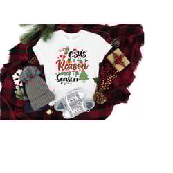 jesus is the reason for the season shirt, christmas gift, christmas jesus t-shirt, religious tee, christian christmas