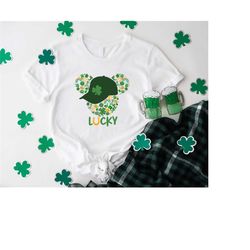 lucky mickey shirt, disney st. patrick's day shirt, mickey head shirt,  disney shamrock, disney irish shirt, disney st p