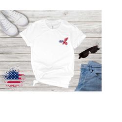 american flag eagle pocket print shirt, cool 4th of july independence shirts, america graphic tee, usa patriotic tshirt,