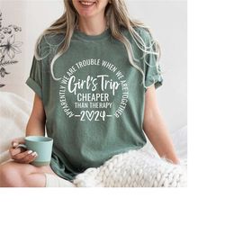 comfort colors girls trip cheaper than therapy shirts, 2024 vacation shirt, best friends shirts, besties shirts, girls v
