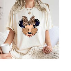 comfort colors leopard minnie shirt, disney shirt, minnie safari shirt, checkered minnie shirt, woman minnie shirt, woma