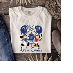 comfort colors 2024 lets cruise shirt, captain t-shirt, mouse cruise shirt, cruise trip shirt, family vacation shirt, ma