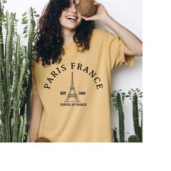 comfort colors paris france t-shirt, travel to france shirt, vacation in paris, eiffel tower shirt, gift for travel love
