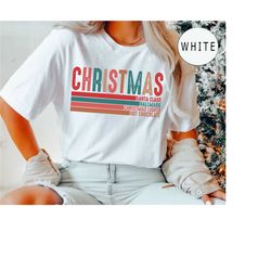 comfort colors family christmas shirts, hot chocolate hallmark santa claus christmas light shirts, xmas tee, together ma