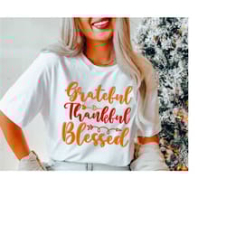 comfort colors grateful thankful blessed shirt, thanksgiving shirt, fall shirts, fall t shirt for thanksgiving, autumn s