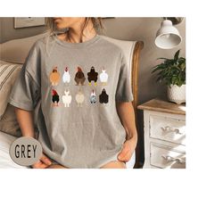 cute chicken comfort colors breeds shirt for farmer, funny chicken shirt, chicken mom tee, farm girl shirt, farm family