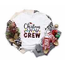 christmas crew christmas lights t-shirt, christmas family matching shirts, family christmas shirt, family christmas paja