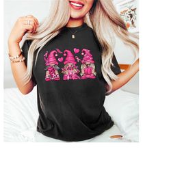 breast cancer gnome shirt, in october we wear pink shirt, breast cancer awareness, pink ribbon shirt, motivational shirt