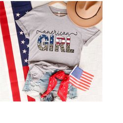 4th of july american girl t-shirt, usa freedom shirt, fourth of july shirt, july 4th shirt, independence day shirts, pat