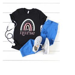 nurse cute rainbow t-shirt, rn t-shirt, nursing student tee, nurse graduation gift, gift for nurse, nurse appreciation,