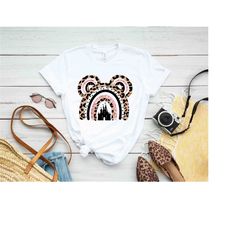 rainbow leopard mickey ears t-shirt, mickey ears t-shirt, disneyland shirt, going to disneyworld shirts, women disney sh