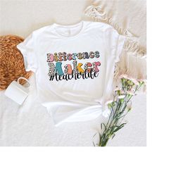 difference maker teacher shirts, teach love inspire shirt, back to school shirt, first grade teacher shirts, teacher app
