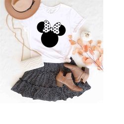 disney minnie head t-shirt, minnie ear shirt, disneyworld shirt, disneyland shirt, disney shirt for women, disney ear sh