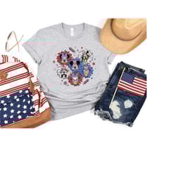 disney 4th of july shirt, mickey and friends independence day shirt, disney patriotic, disney flowers 4th of july, disne
