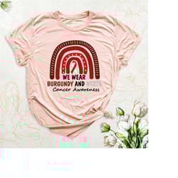 burgundy white head and neck cancer awareness shirt, cancer warrior shirt, head and neck cancer cancer support shirt, ca