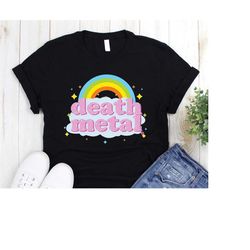 death metal t-shirt, rainbow metal shirt, metal lover shirt, rainbow shirt, heavy metal t-shirt, metal shirt, cute metal