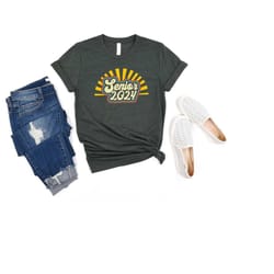 senior t-shirt 2024, 2024 class shirt, cute school shirt, senior retro t-shirt 2024, funny senior shirt, 2024 graduate t