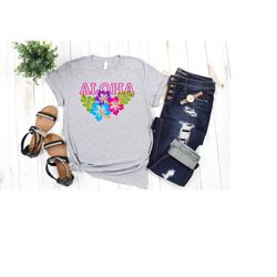 aloha t-shirt, hawaii aloha shirt, summer vacation t-shirt, hawaii travel t-shirt, summer holidays for girls, hawaii flo